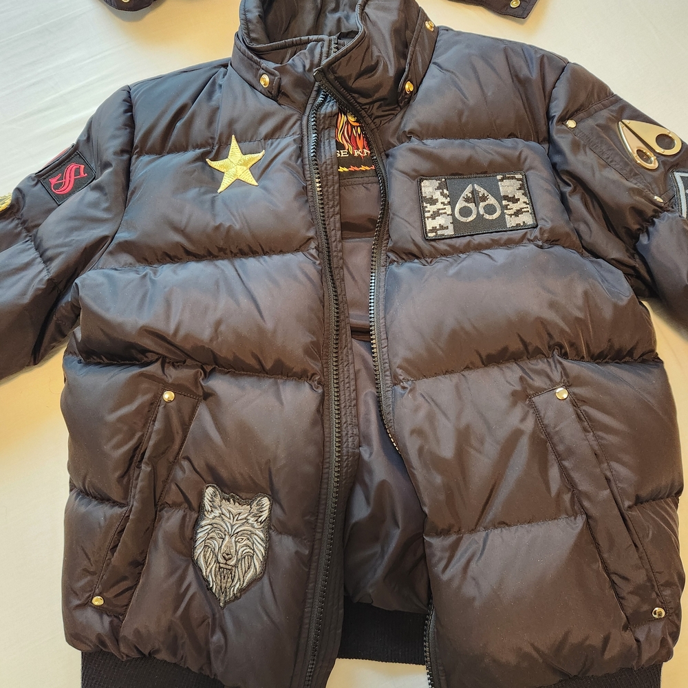 Moose Knuckles Black Bomber Jacket - Picture 3 of 11